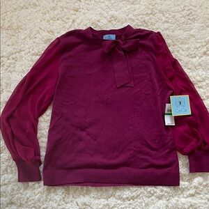 CeCe Women's Rich Burgundy Bow Sweater